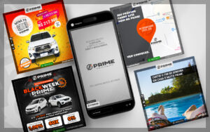 Prime Veículos - Mockup Redes Sociais